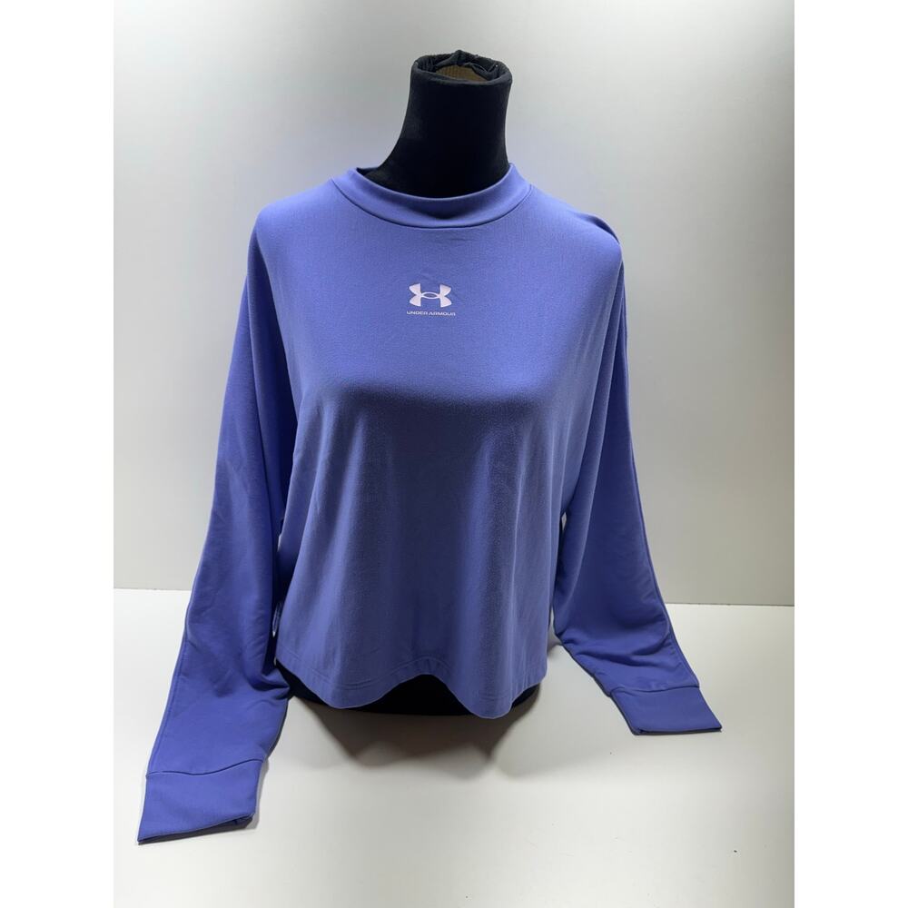 Under Armour Long Sleeve Women’s Lavender Pullover Shirt Sz L Athleisure Outdoor